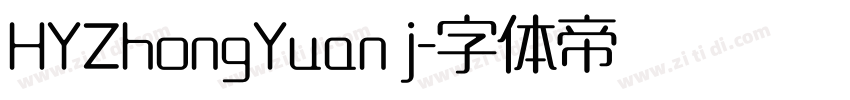 HYZhongYuan j字体转换